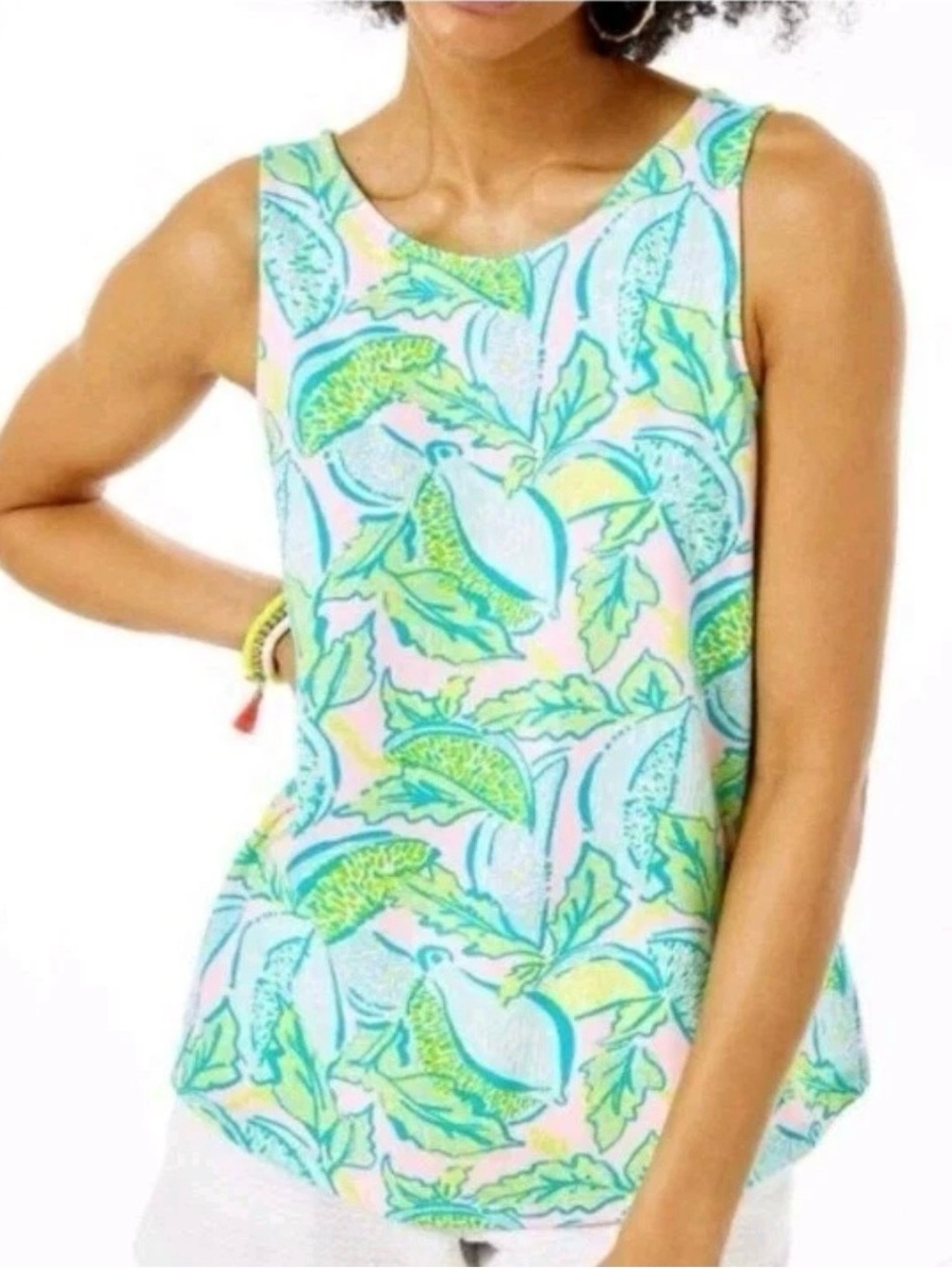 Lilly Pulitzer Kristen swing tank top In Urchin Pink Vitamin Sea Size Small NWOT